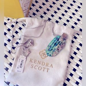 ! !RARE! Kendra Scott Inez Long Pendant Necklace ✨ Rhodium